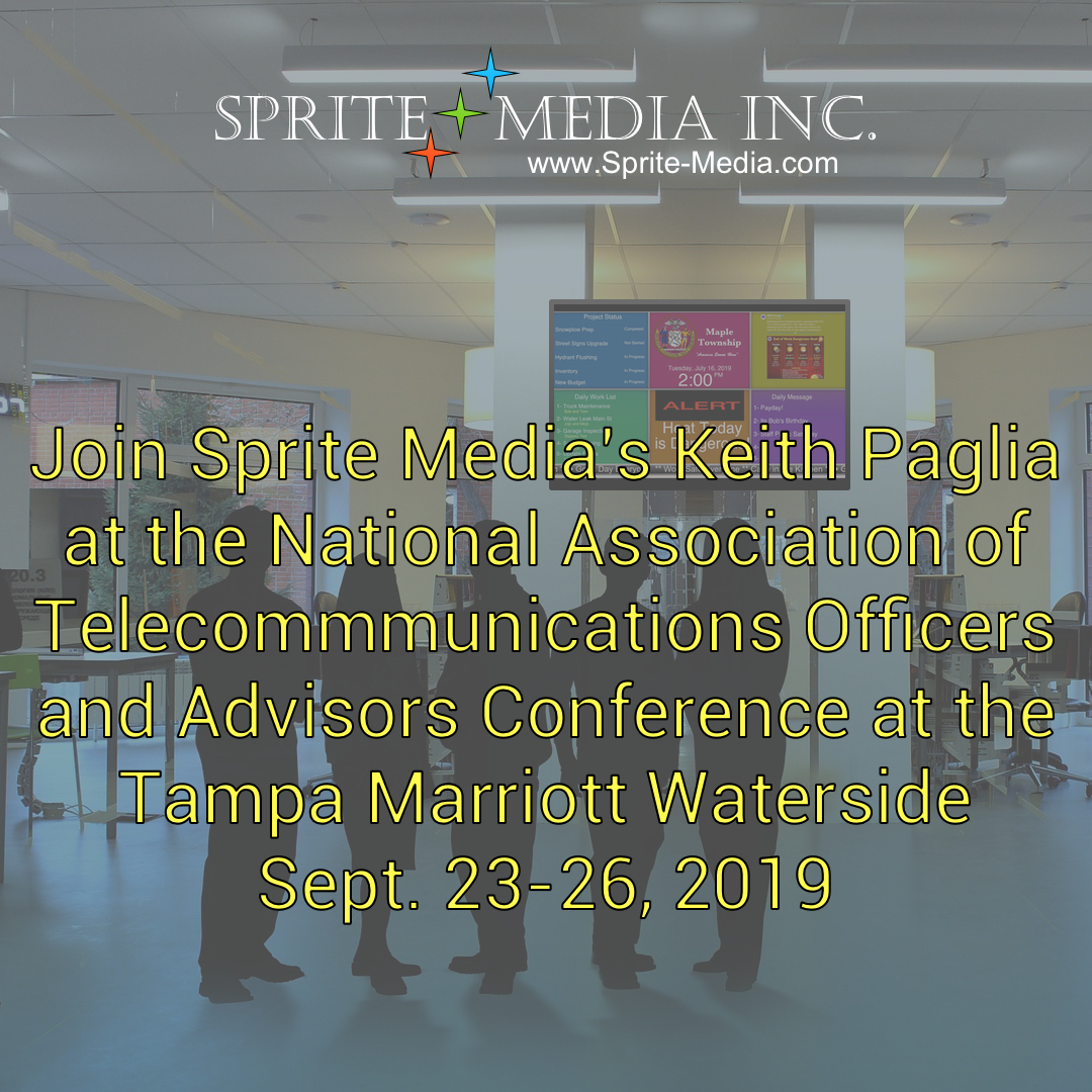 Sprite Media at the NATOA Conference in Tampa, 9/239/26/19